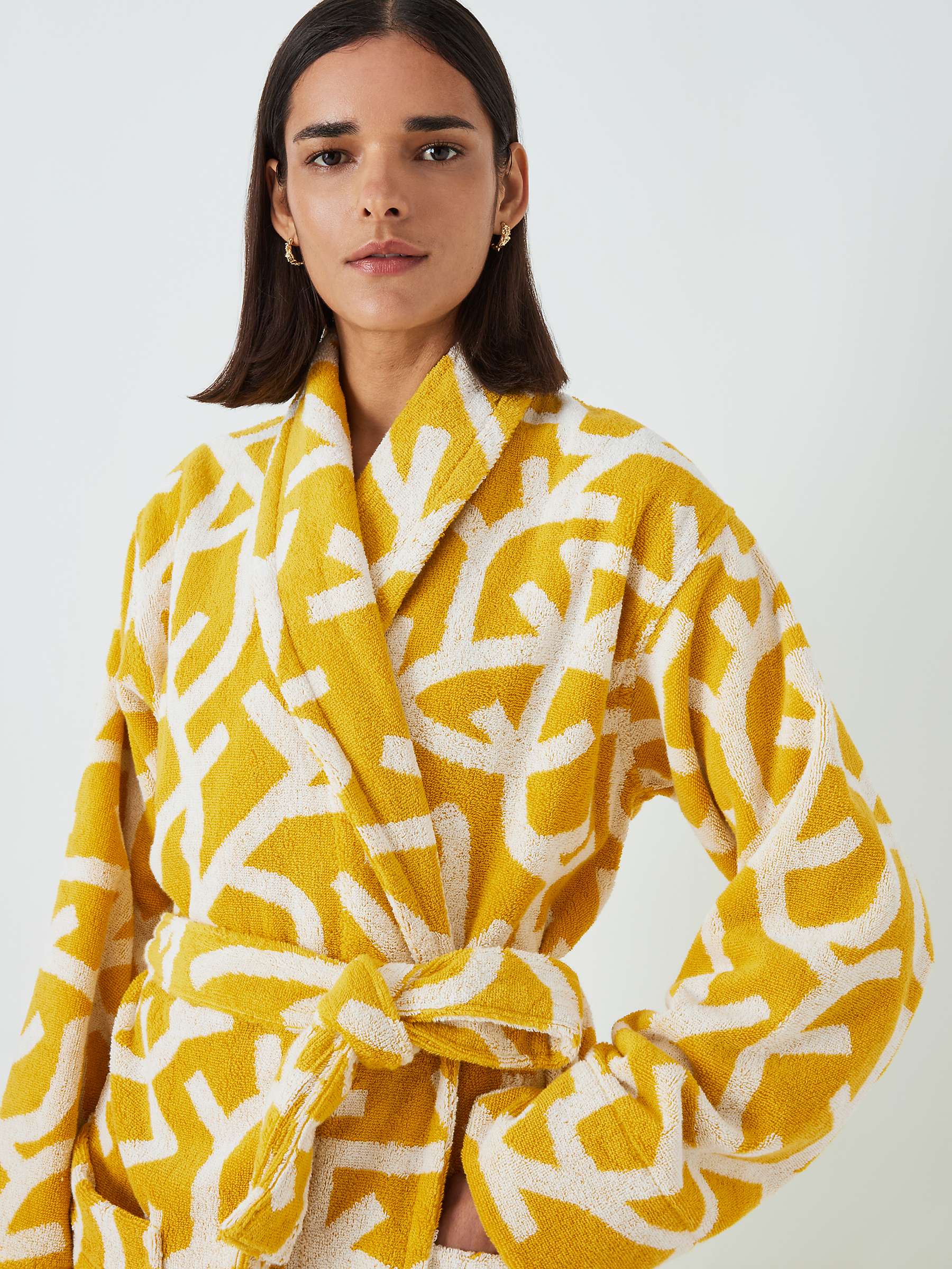 Buy Mini Moderns Forest Bath Robe, Mustard Online at johnlewis.com