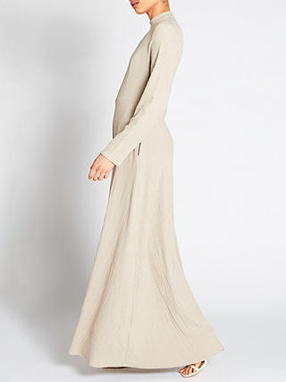 Aab Plain Textured Maxi Dress, Cream