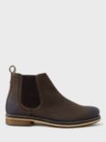 Crew Clothing Parker Leather Chelsea Boots, Dark Brown