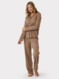 Chelsea Peers Organic Cotton Pyjama Set, Brown