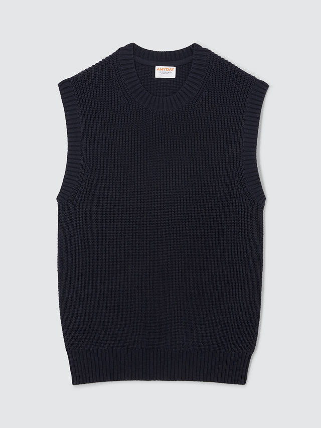 John Lewis ANYDAY Knitted Vest, Baritone Blue