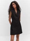 Mango Jeane Sleeveless Blazer Mini Dress, Black
