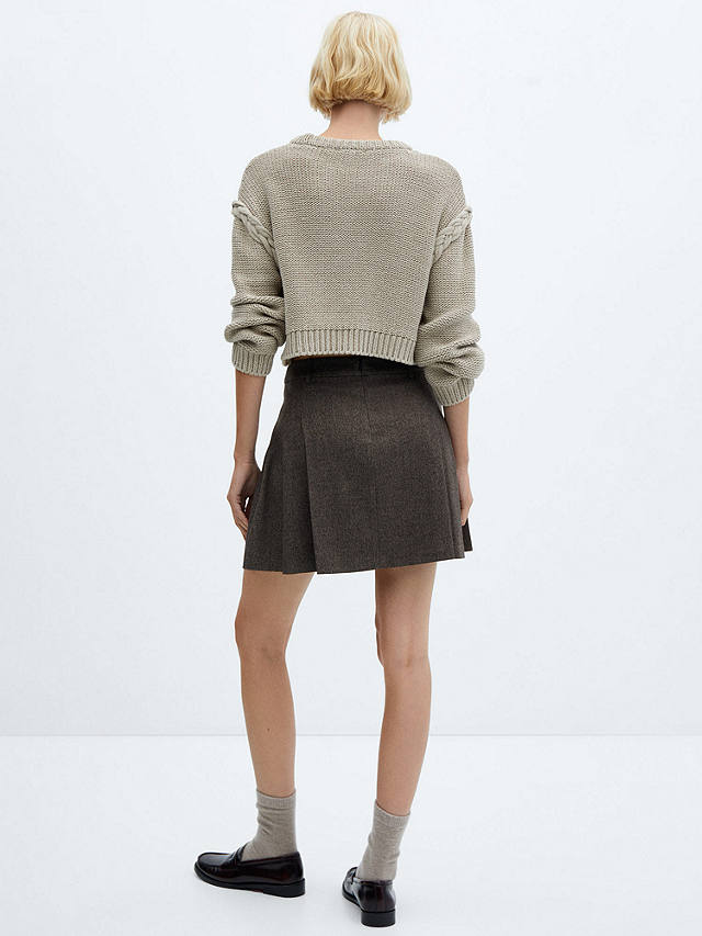 Mango Grunge Mini Skirt, Grey