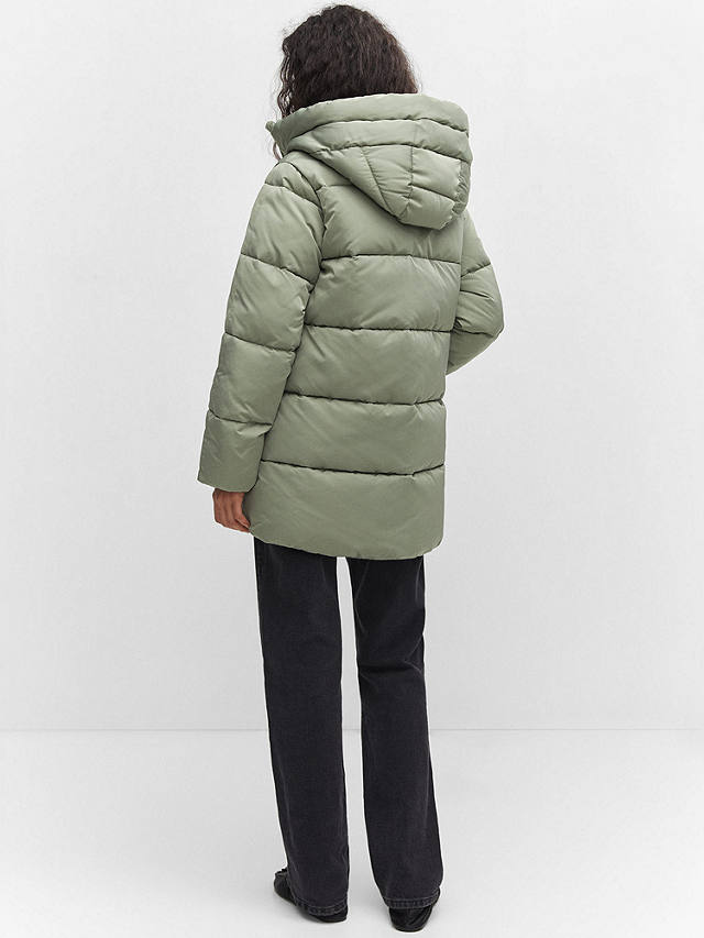 Mango Tokyo Quilted Jacket, Bright Green