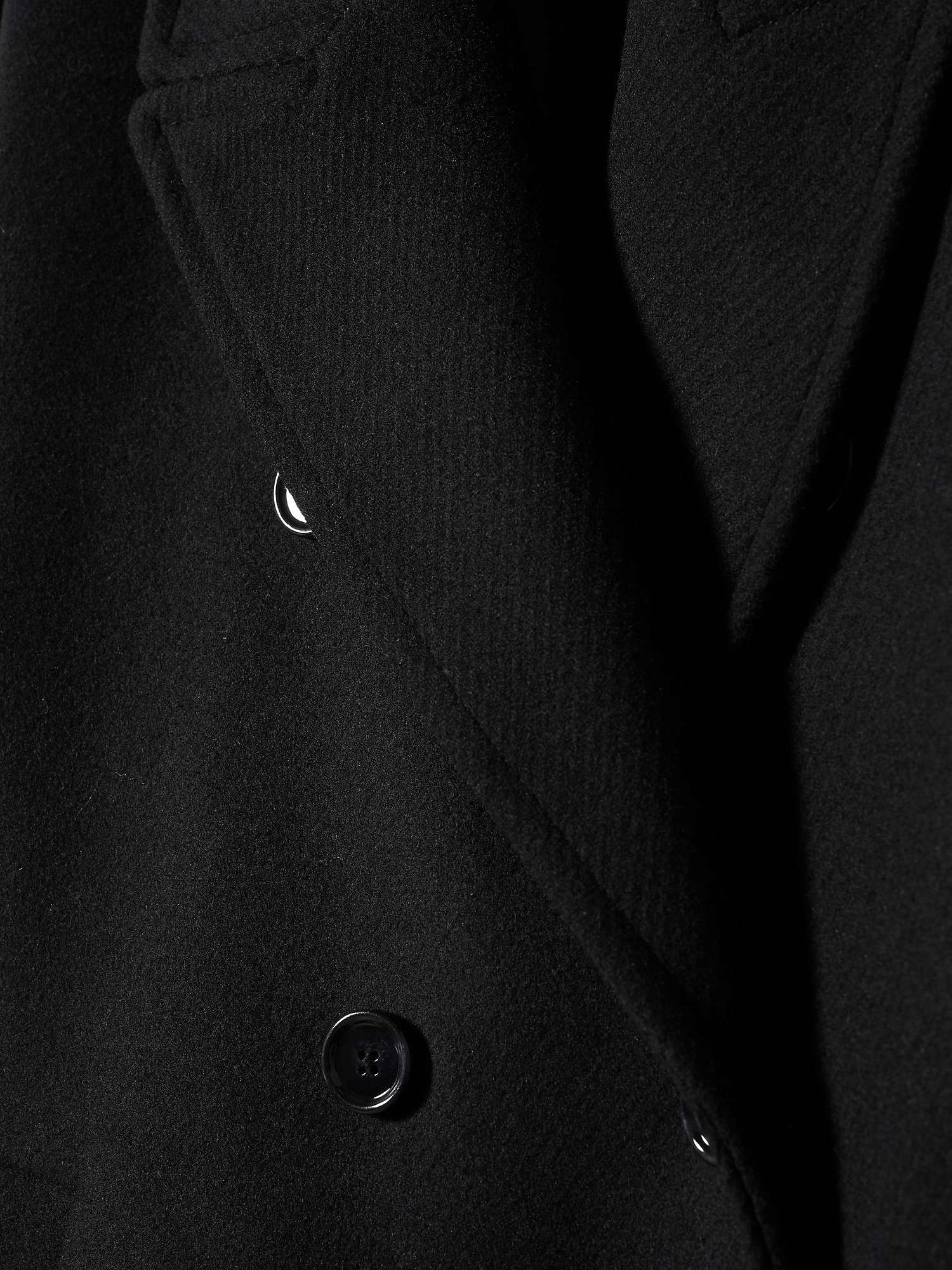 Mango Gauguin Wool Blend Coat, Black at John Lewis & Partners
