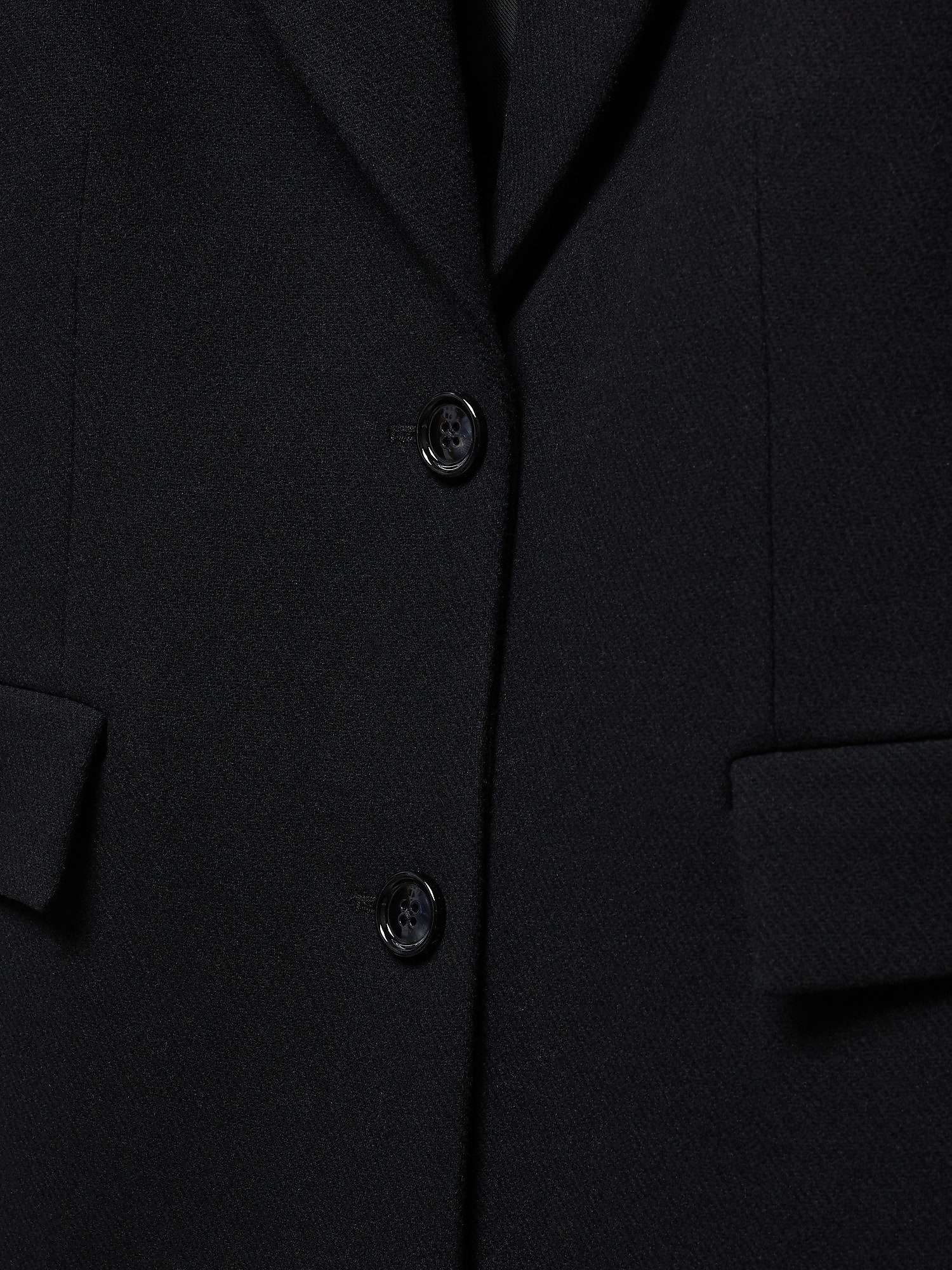 Buy Mango Khalo Wool Blend Coat, Black Online at johnlewis.com