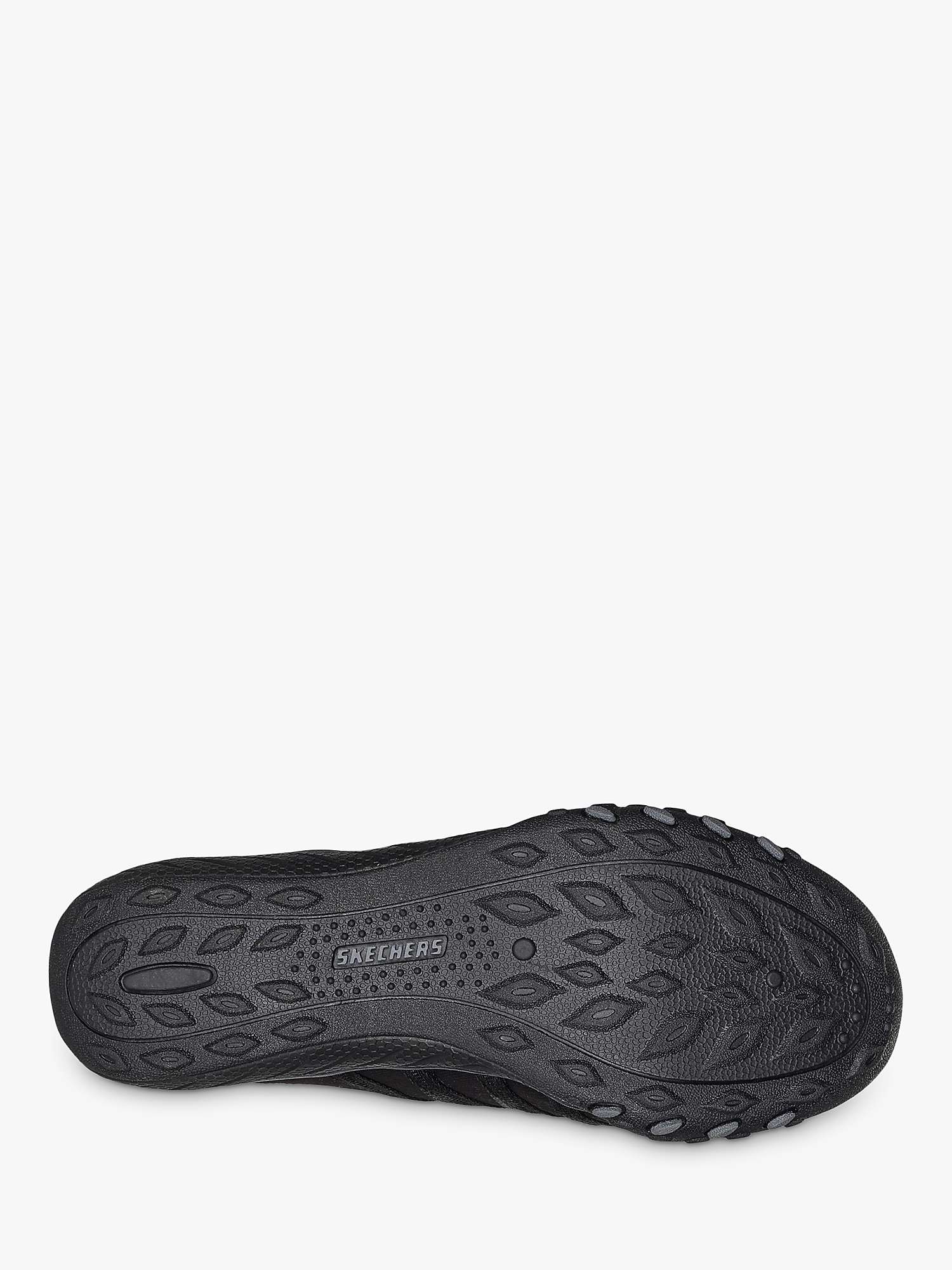 Skechers Breathe Easy Roll With Me Trainers, Black at John Lewis & Partners