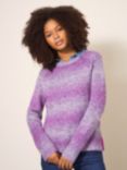 White Stuff Space Dye Jumper, Purple/Multi