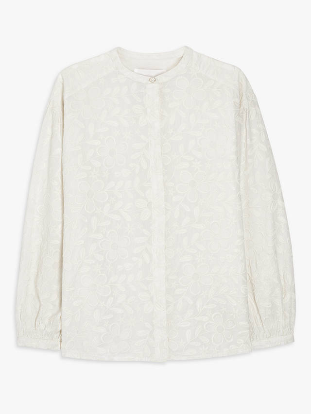 Fabienne Chapot Belle Floral Embroidered Blouse, Cream White at John ...
