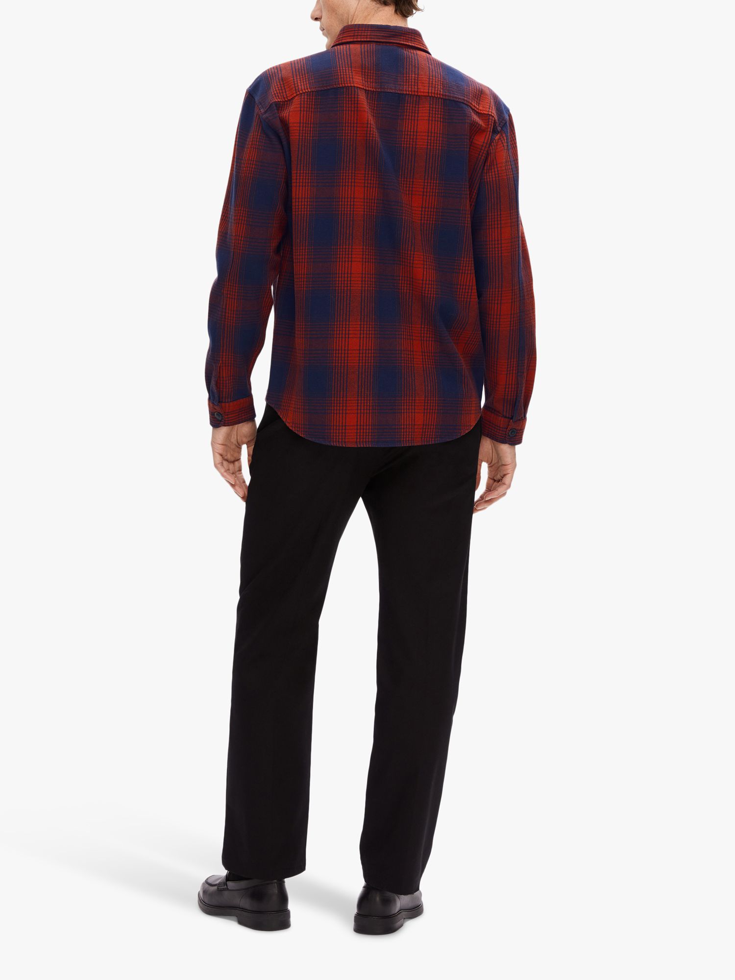 Buy SELECTED HOMME Mason Recycled Cotton Flannel Shirt Online at johnlewis.com