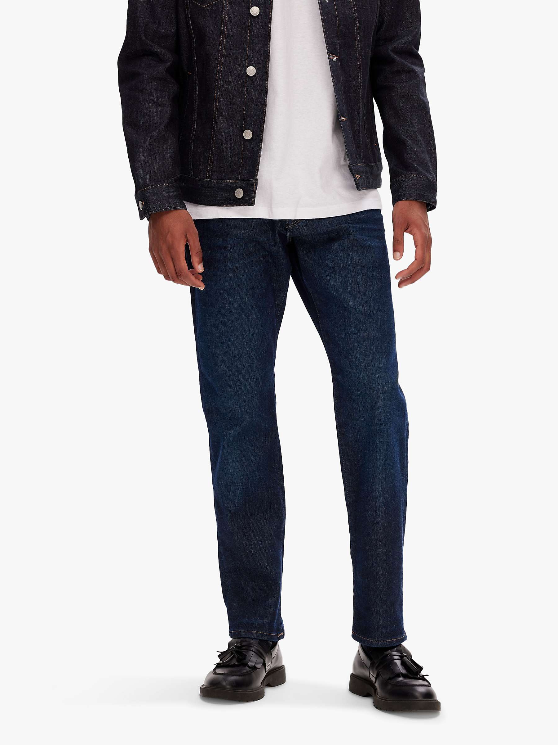 Buy SELECTED HOMME Everyday Straight Jeans, Blue Online at johnlewis.com