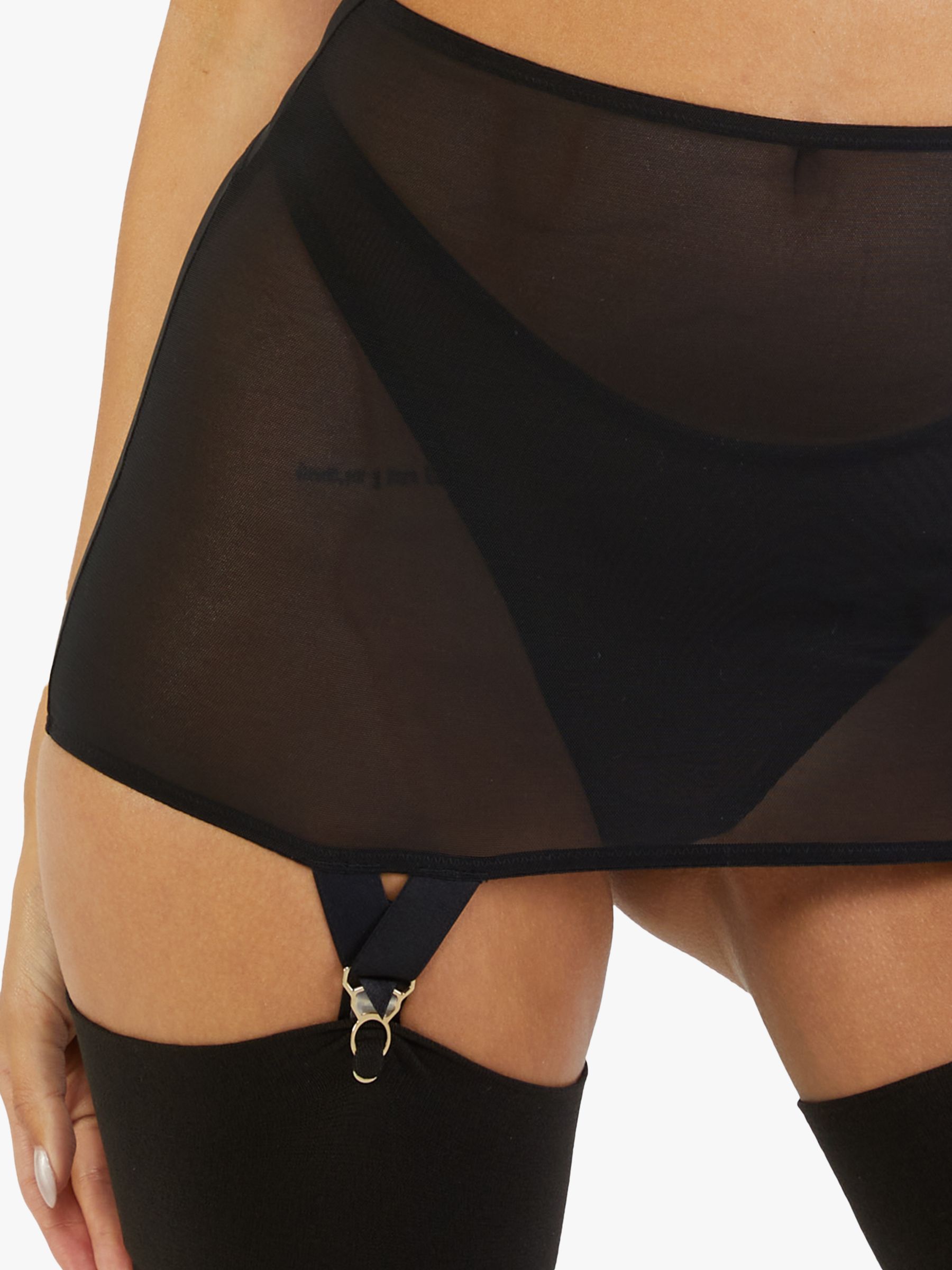AND/OR Wren Lace Suspender, Black at John Lewis & Partners