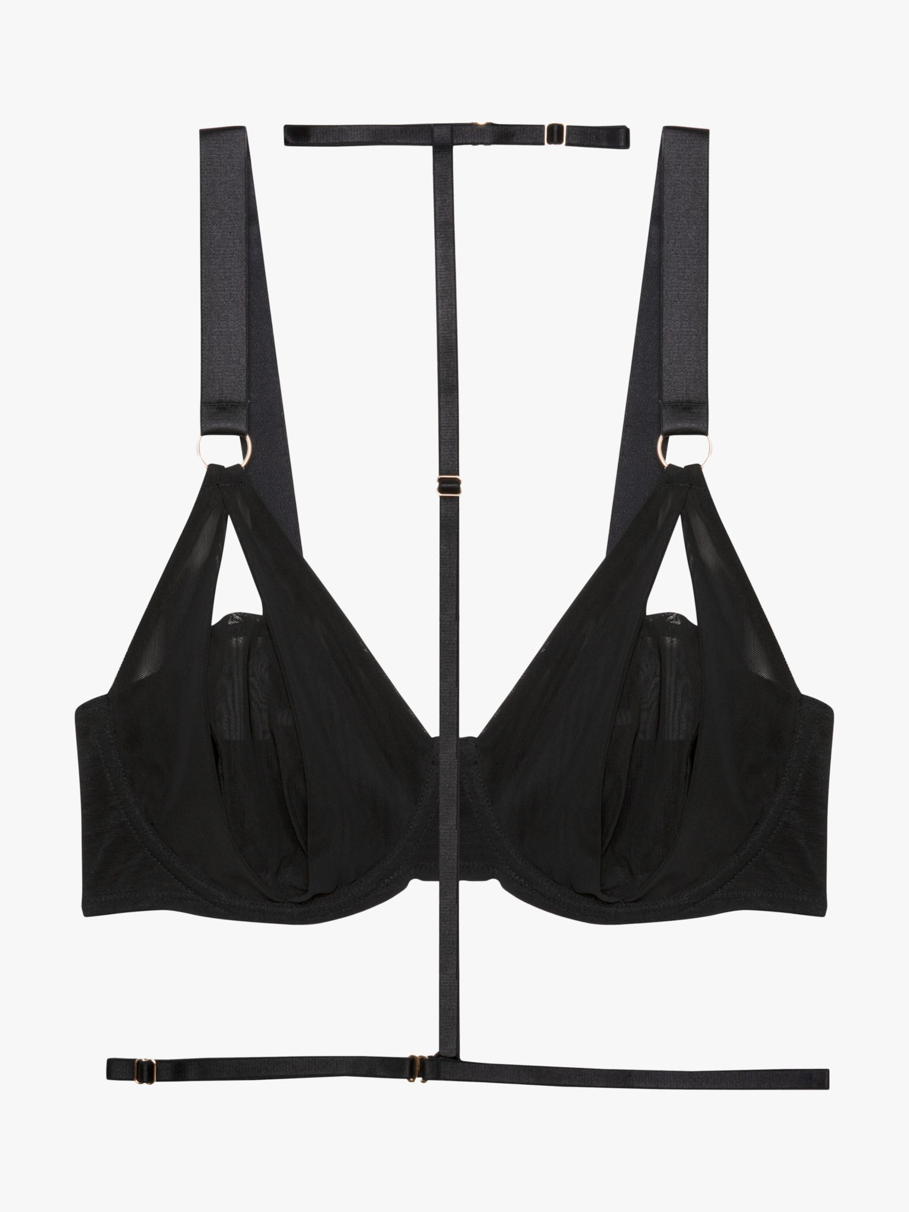 Buy JAEC Wired Lace Bra Boyshort Lingerie Set Black at