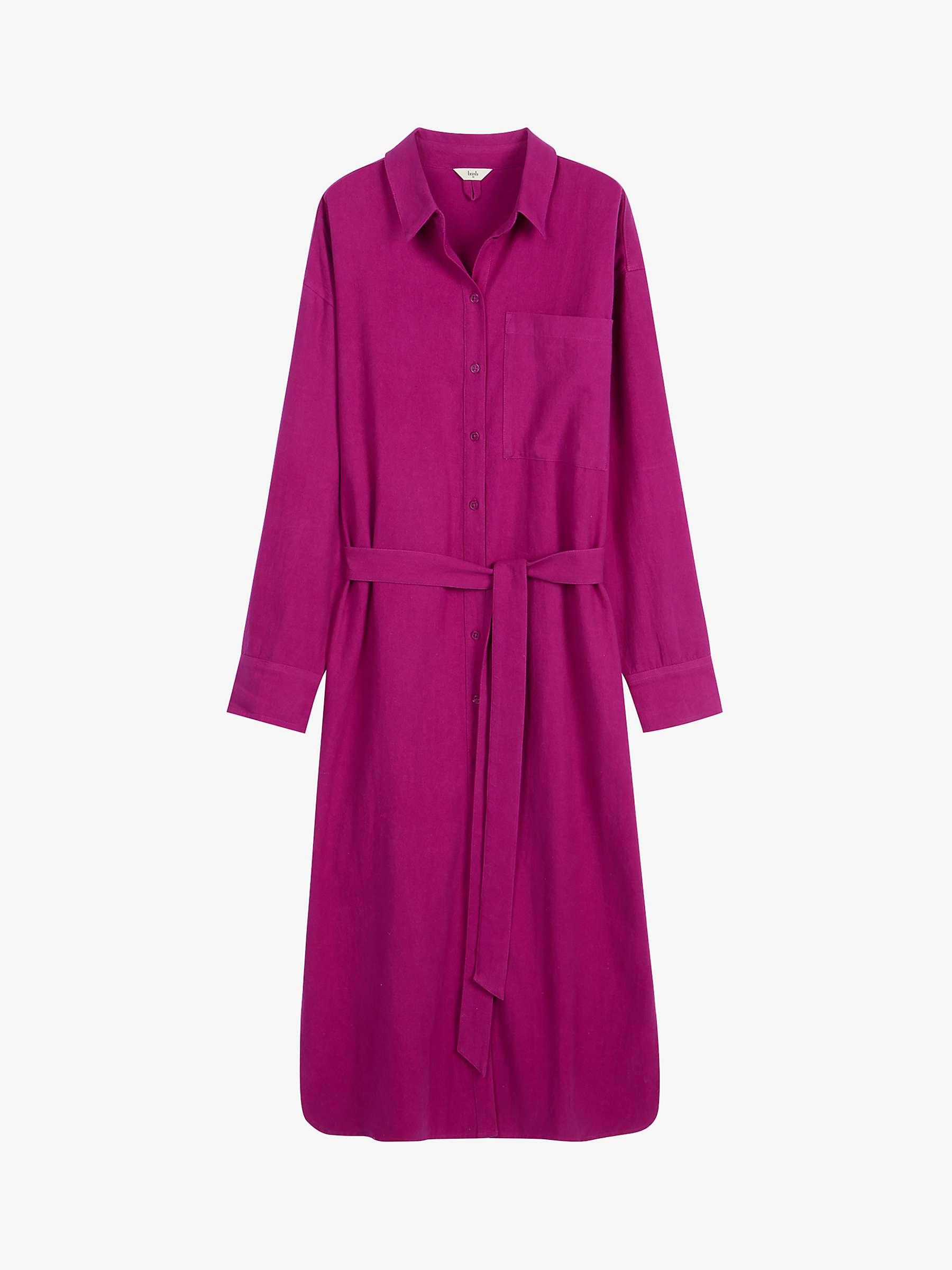 Buy HUSH Alexa Maxi Shirt Dress, Dark Pink Online at johnlewis.com