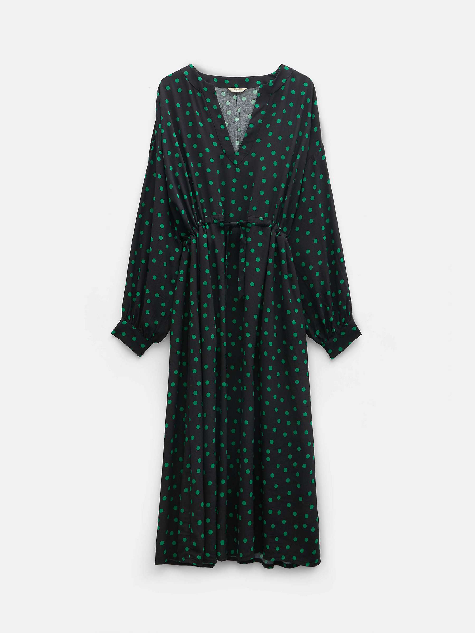 HUSH Aimee Polka Dot Maxi Dress, Black/Green at John Lewis & Partners