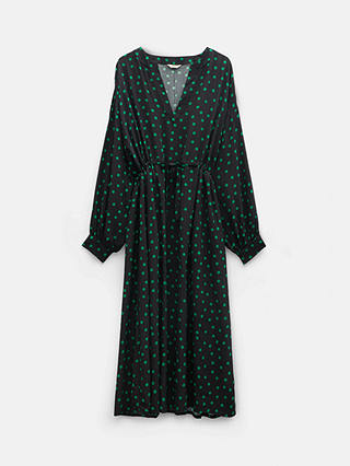HUSH Aimee Polka Dot Maxi Dress, Black/Green