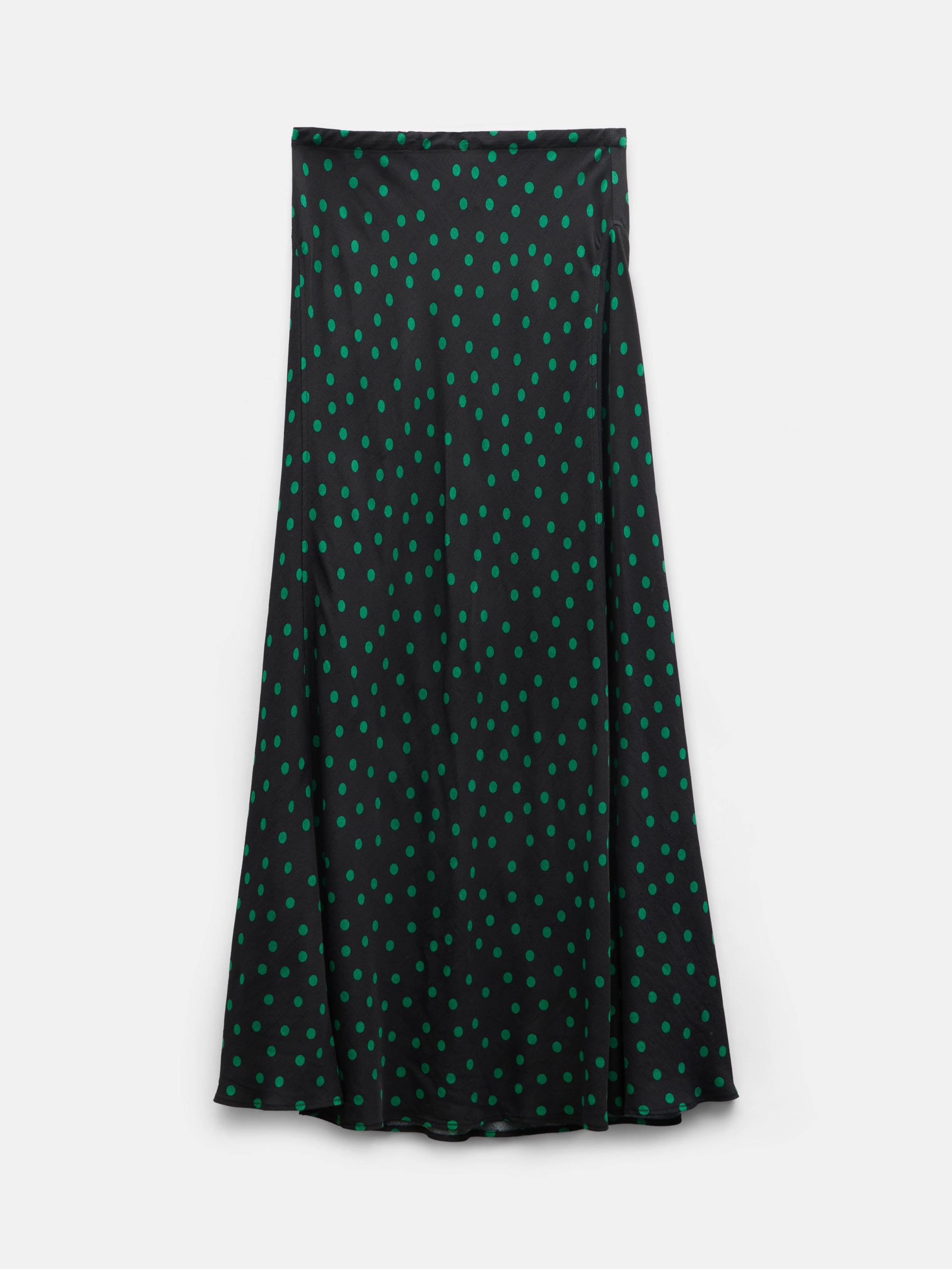 Buy HUSH Katie Polka Dot Maxi Skirt, Green/Black Online at johnlewis.com