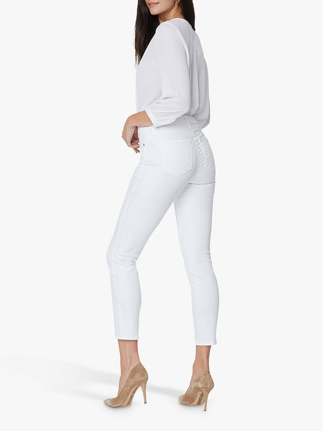 NYDJ Alina Skinny Ankle Grazer Jeans, Optic White