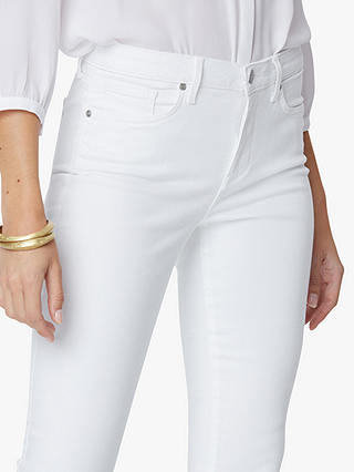 NYDJ Alina Skinny Ankle Grazer Jeans, Optic White