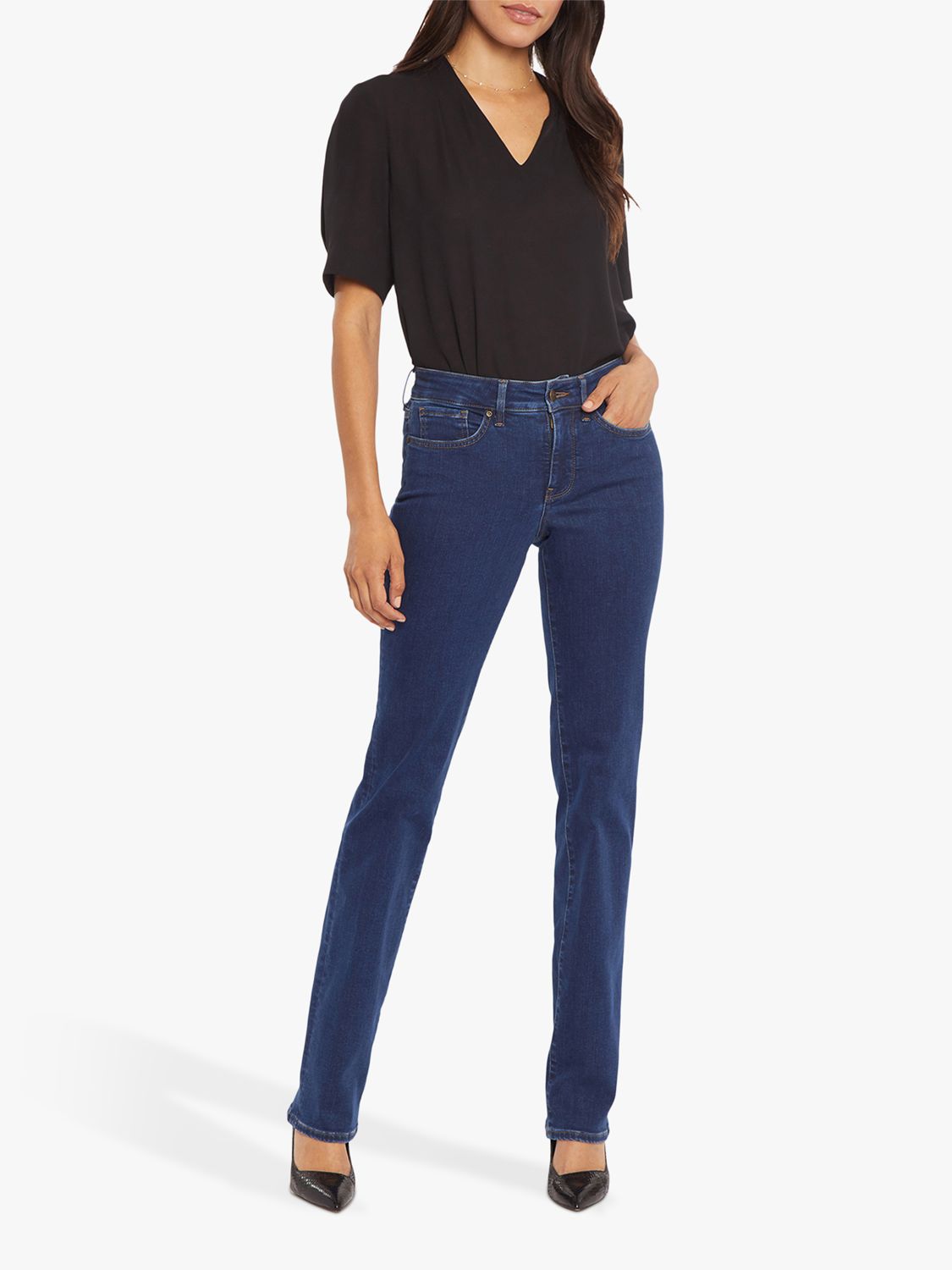 Chloe Capri Jeans With Side Slits - Quinta Blue | NYDJ