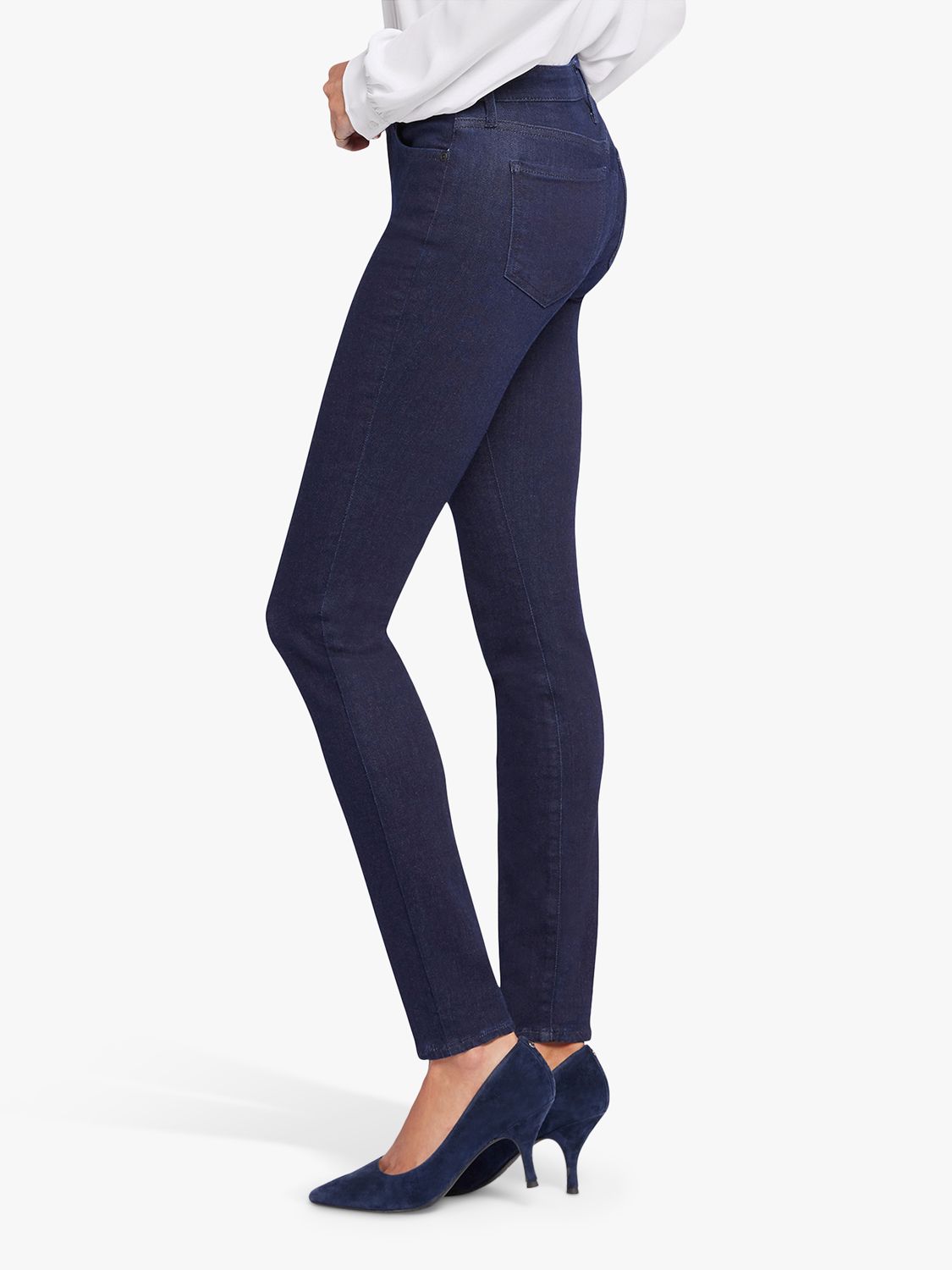 NYDJ Women's Ami High Waist Welt Pocket Ankle Skinny Jeans Grey Size 2 