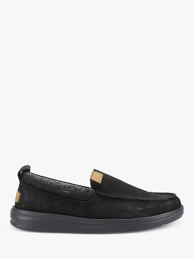 Hey Dude Wally Grip Moccasin Shoes, Black