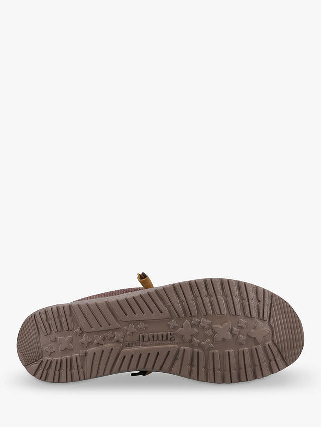 Hey Dude Wally Corduroy Moccasins, Chocolate at John Lewis & Partners