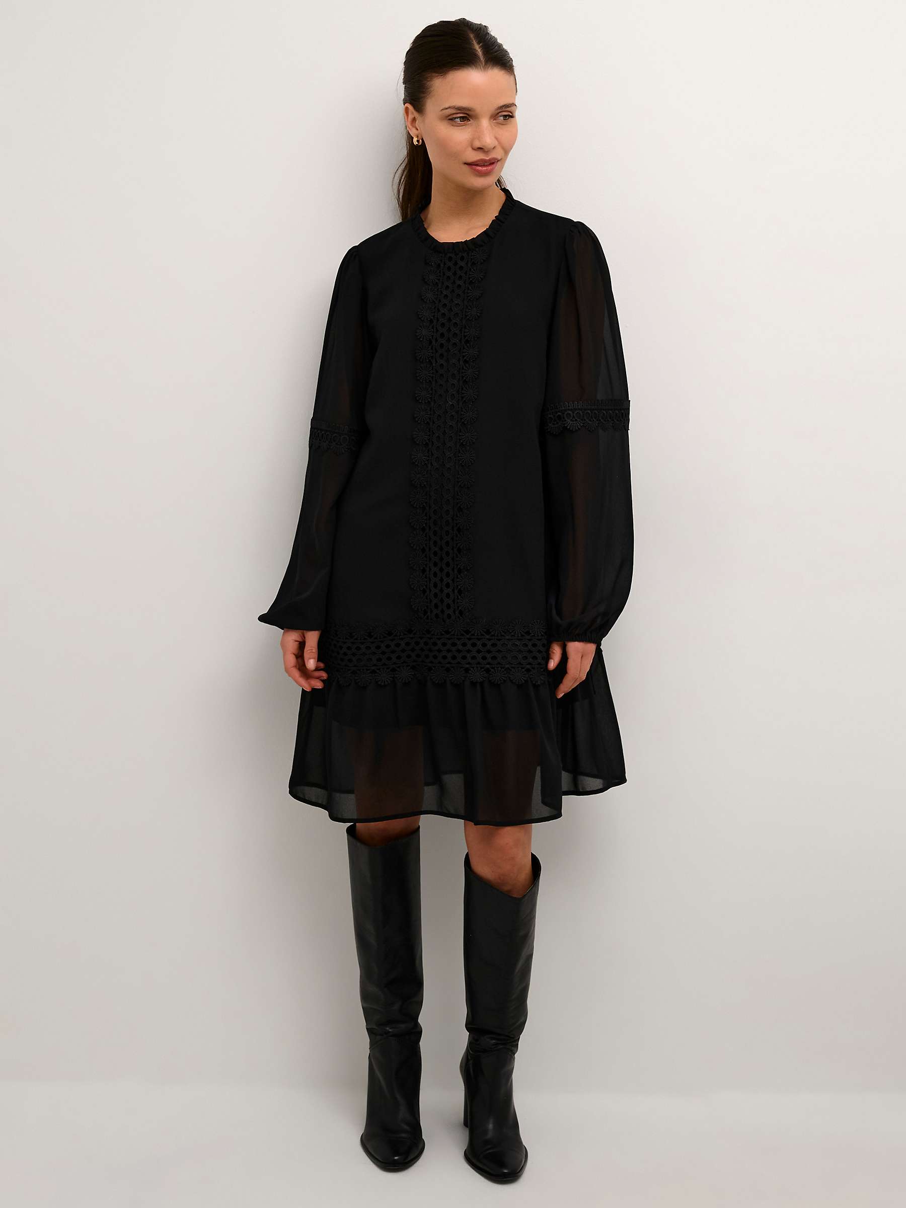 Buy KAFFE Freya Dress, Deep Black Online at johnlewis.com