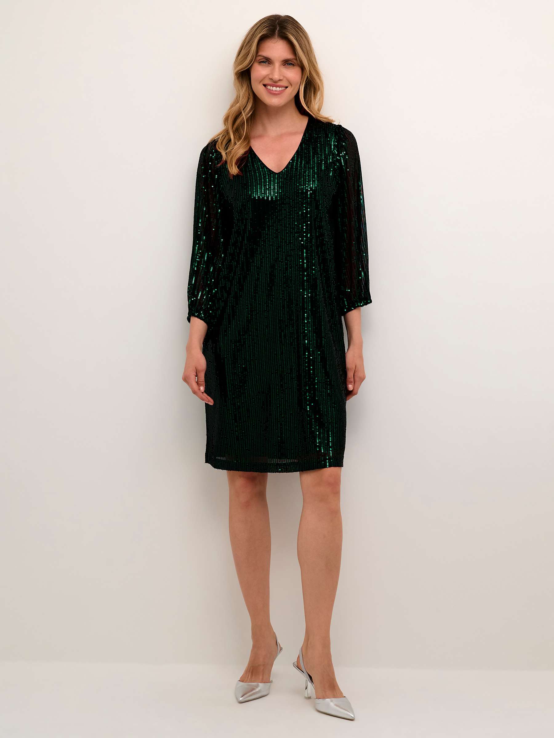 Buy KAFFE Bolette Sequin Dress Online at johnlewis.com