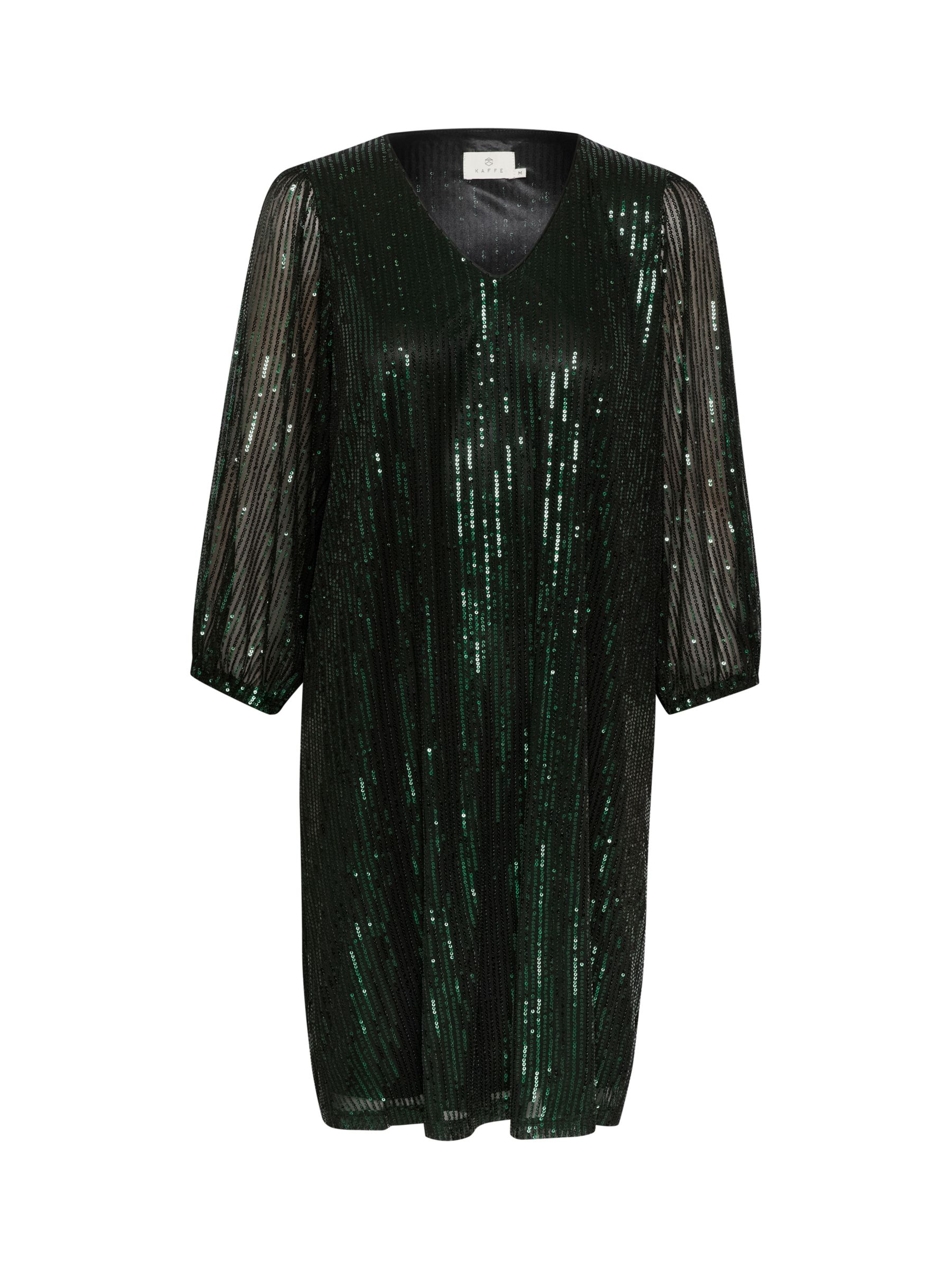 KAFFE Bolette Sequin Dress, Forest Night at John Lewis & Partners