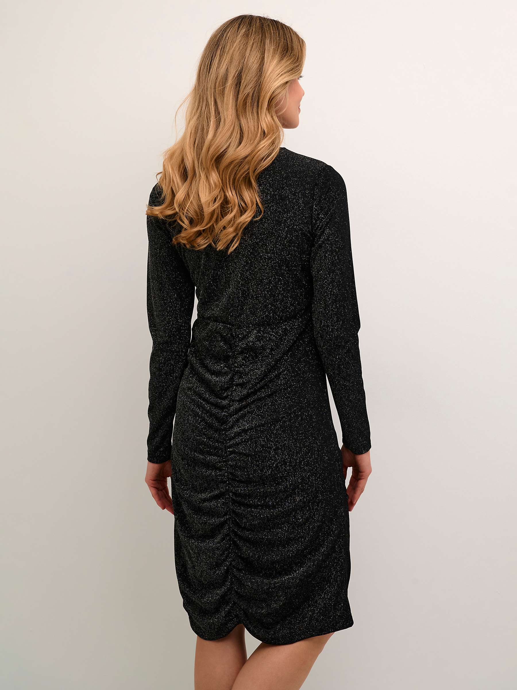 Buy KAFFE Barbara Sparkle Dress, Black Online at johnlewis.com