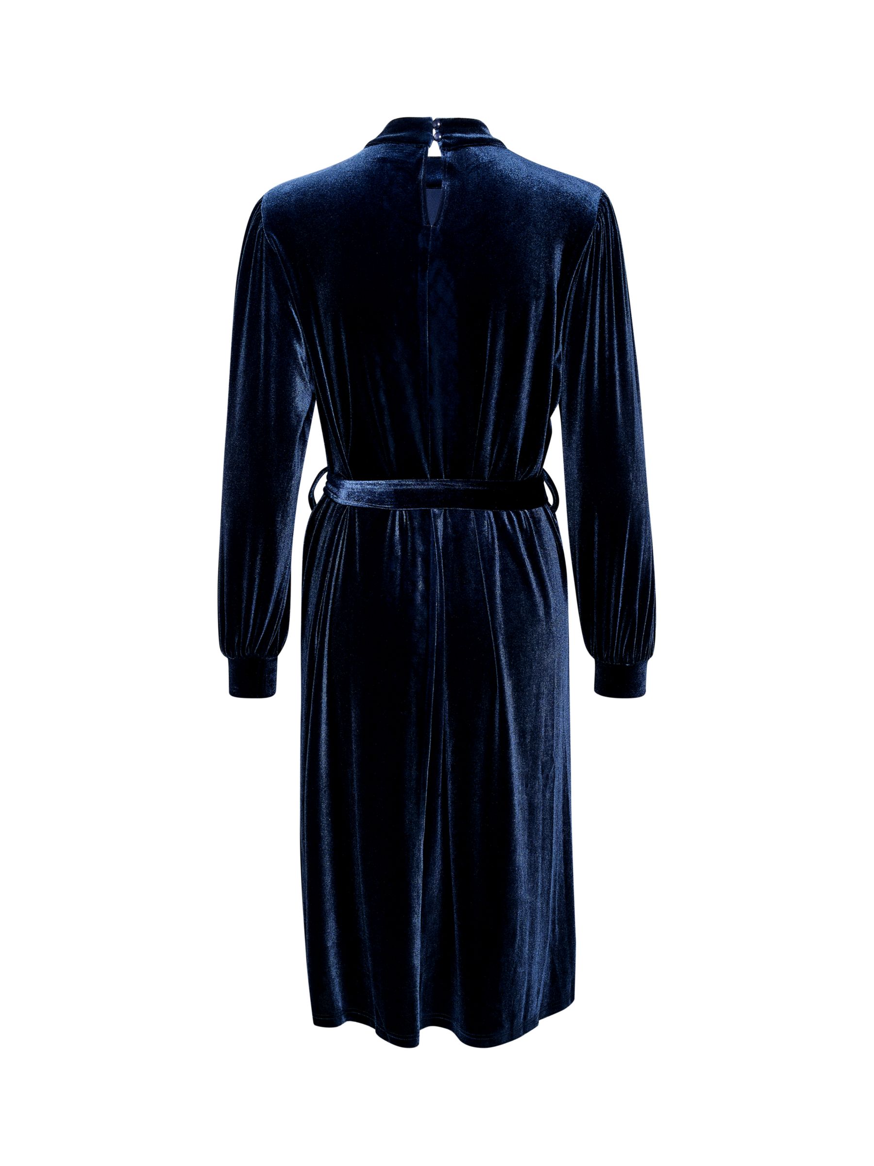 KAFFE Helle Velvet Dress, Midnight Marine