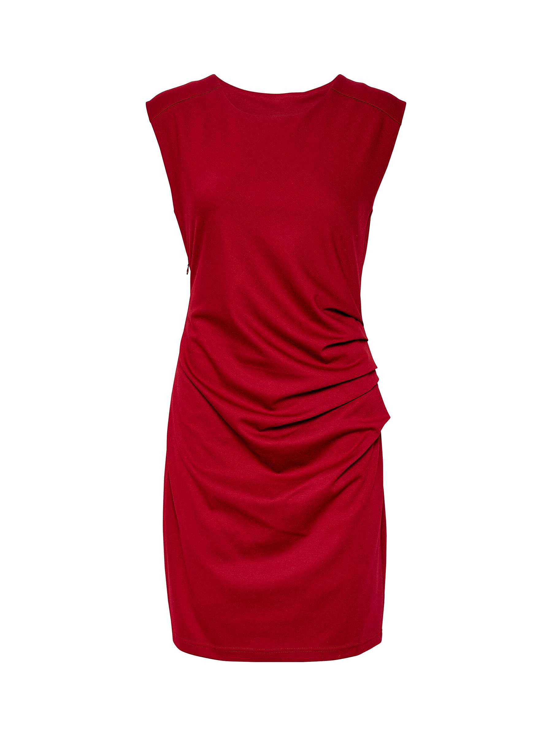 Buy KAFFE India Sleeveless Knee Length Dress, Red Online at johnlewis.com