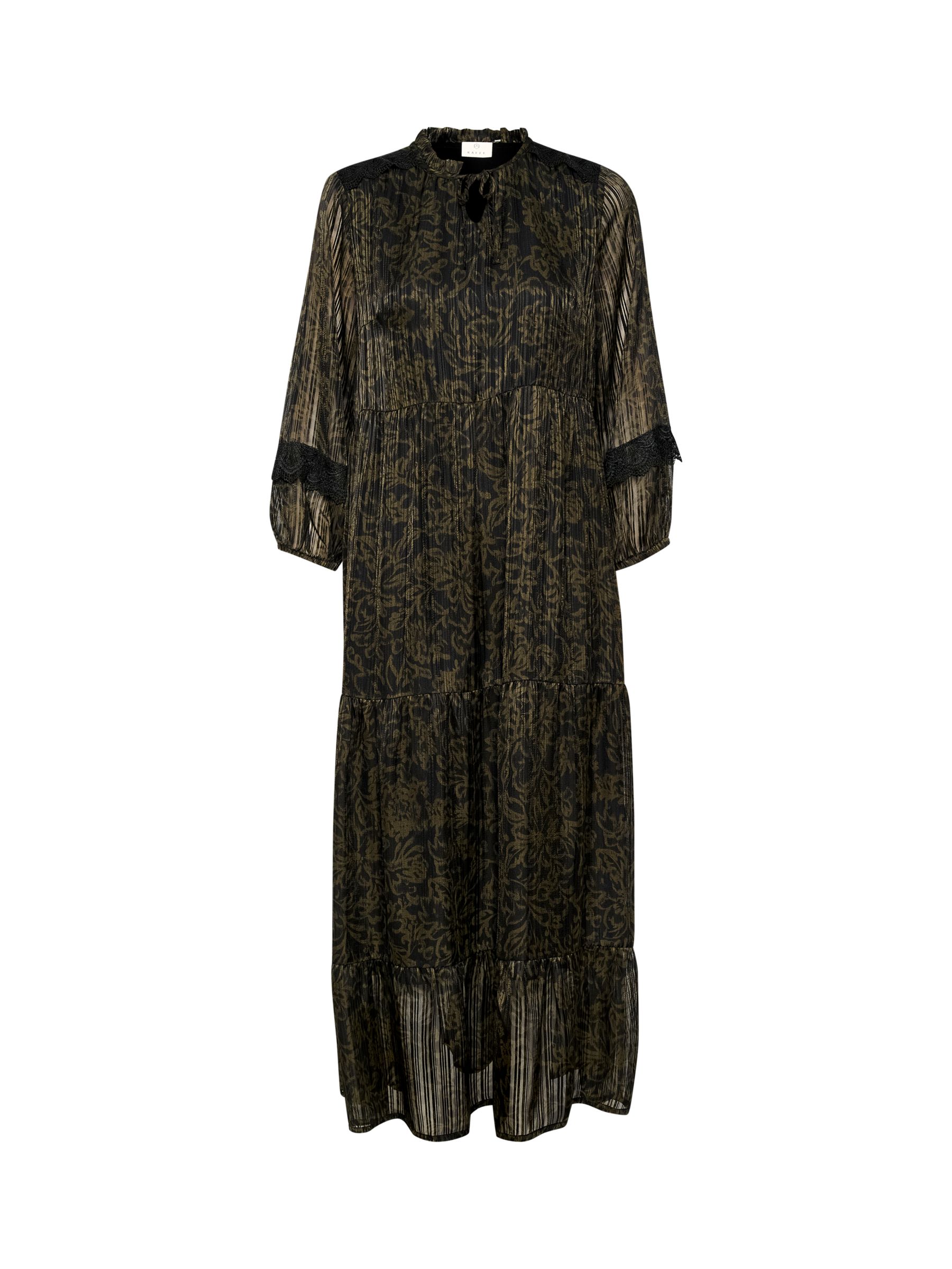 Buy KAFFE Inga Floral Maxi Dress, Black/Green Online at johnlewis.com