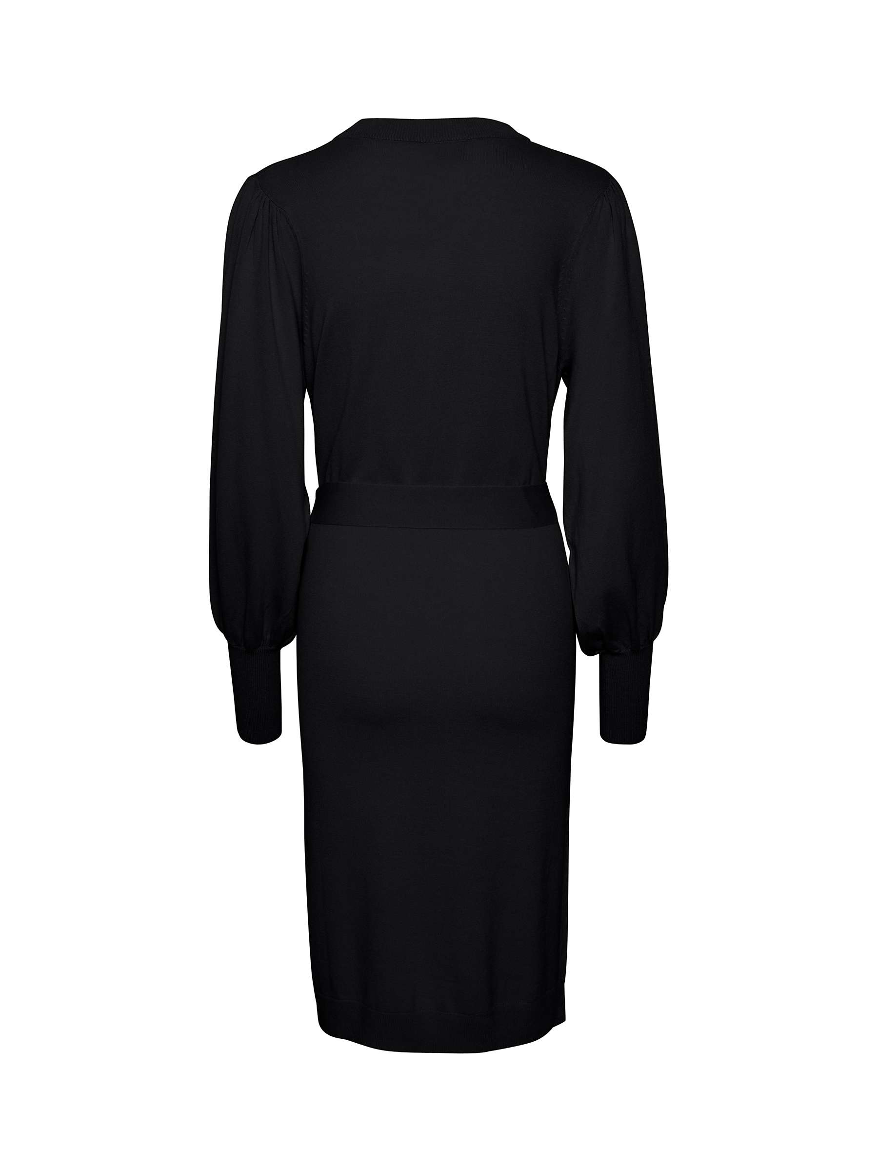 KAFFE Jess Knit Jumper Dress, Deep Black at John Lewis & Partners
