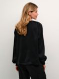 KAFFE Kerry Smock Cuff Blouse, Deep Black, Deep Black