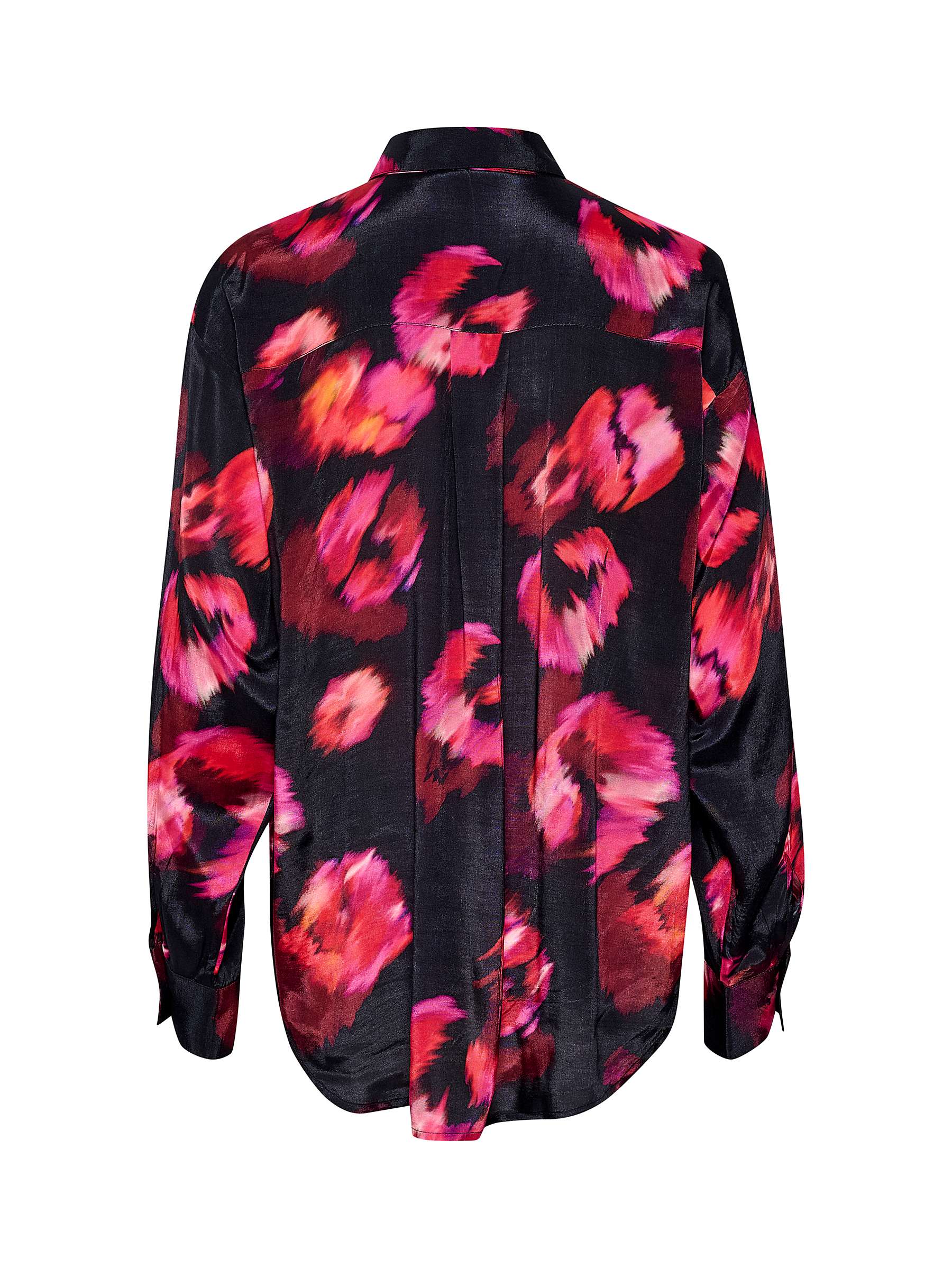 Buy KAFFE Louisa Sundried Flower Shirt, Black/Multi Online at johnlewis.com