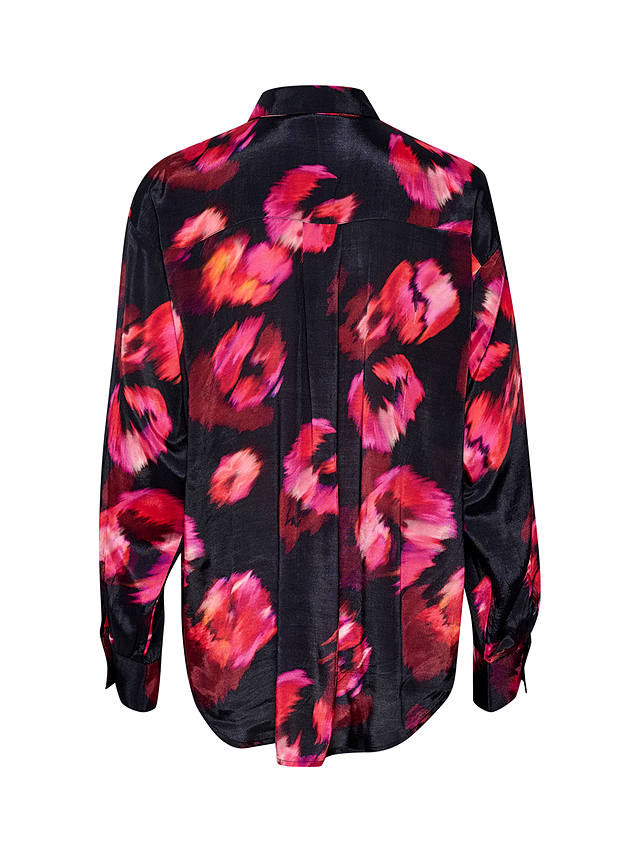 KAFFE Louisa Sundried Flower Shirt, Black/Multi