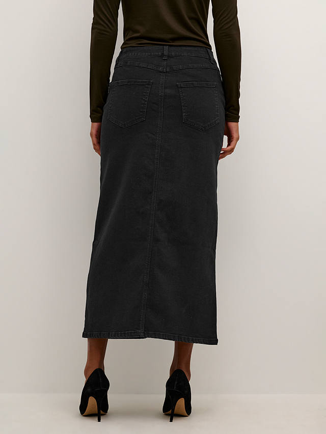 KAFFE Sinem Maxi Denim Skirt, Deep Black