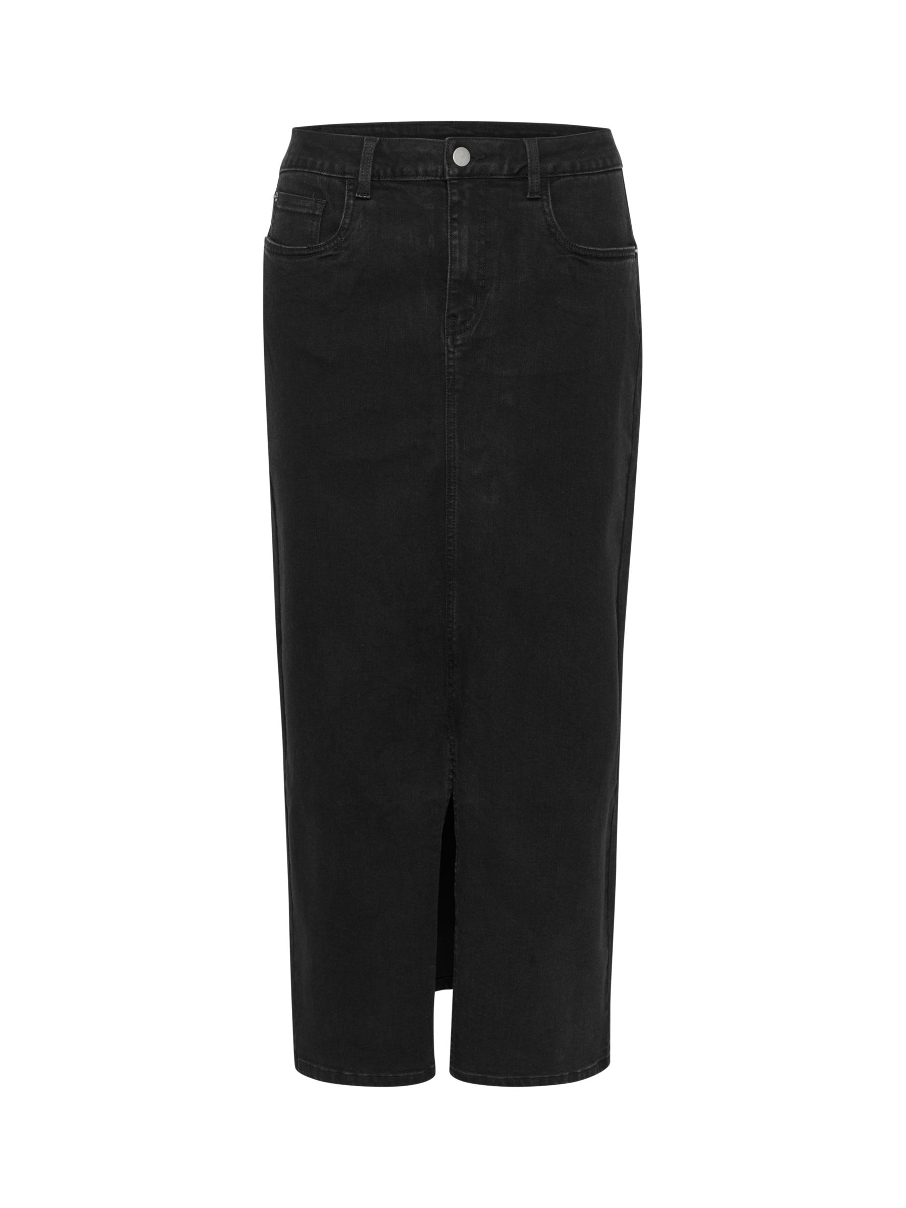 Buy KAFFE Sinem Maxi Denim Skirt, Deep Black Online at johnlewis.com