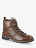 Silver Street London Marble Leather Lace Up Boots, Brown