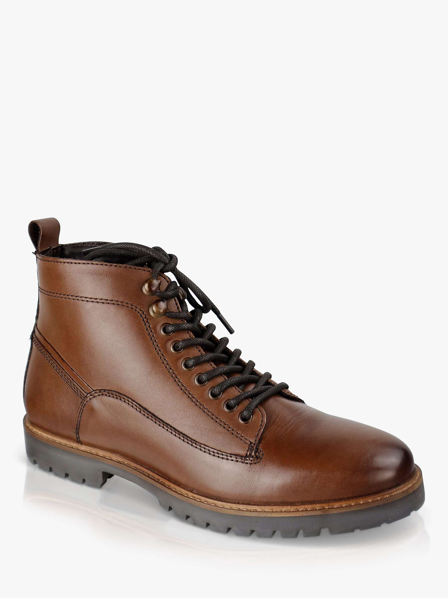 Buy Silver Street London Thames Leather Lace Up Boots, Brown Online at johnlewis.com