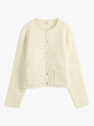 HUSH Bettie Knitted Jacket, Soft White