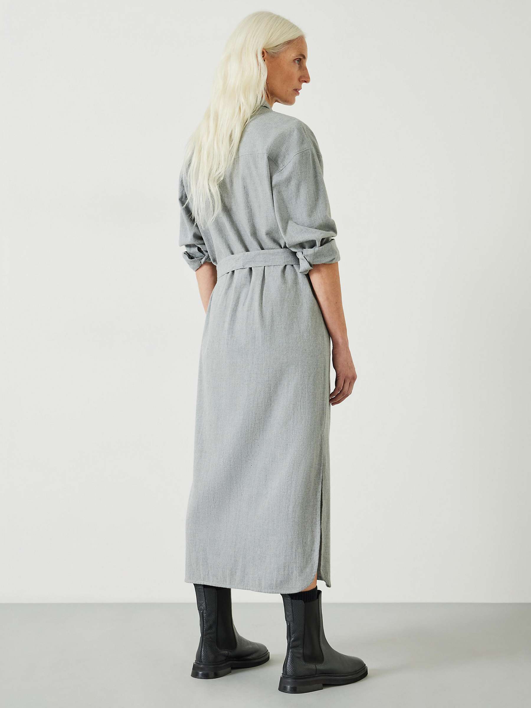 Buy HUSH Alexa Maxi Shirt Dress, Grey Online at johnlewis.com