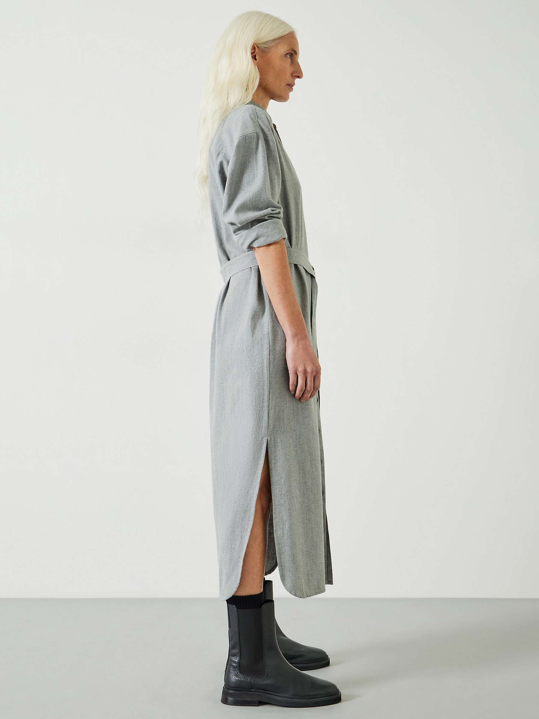 Buy HUSH Alexa Maxi Shirt Dress, Grey Online at johnlewis.com