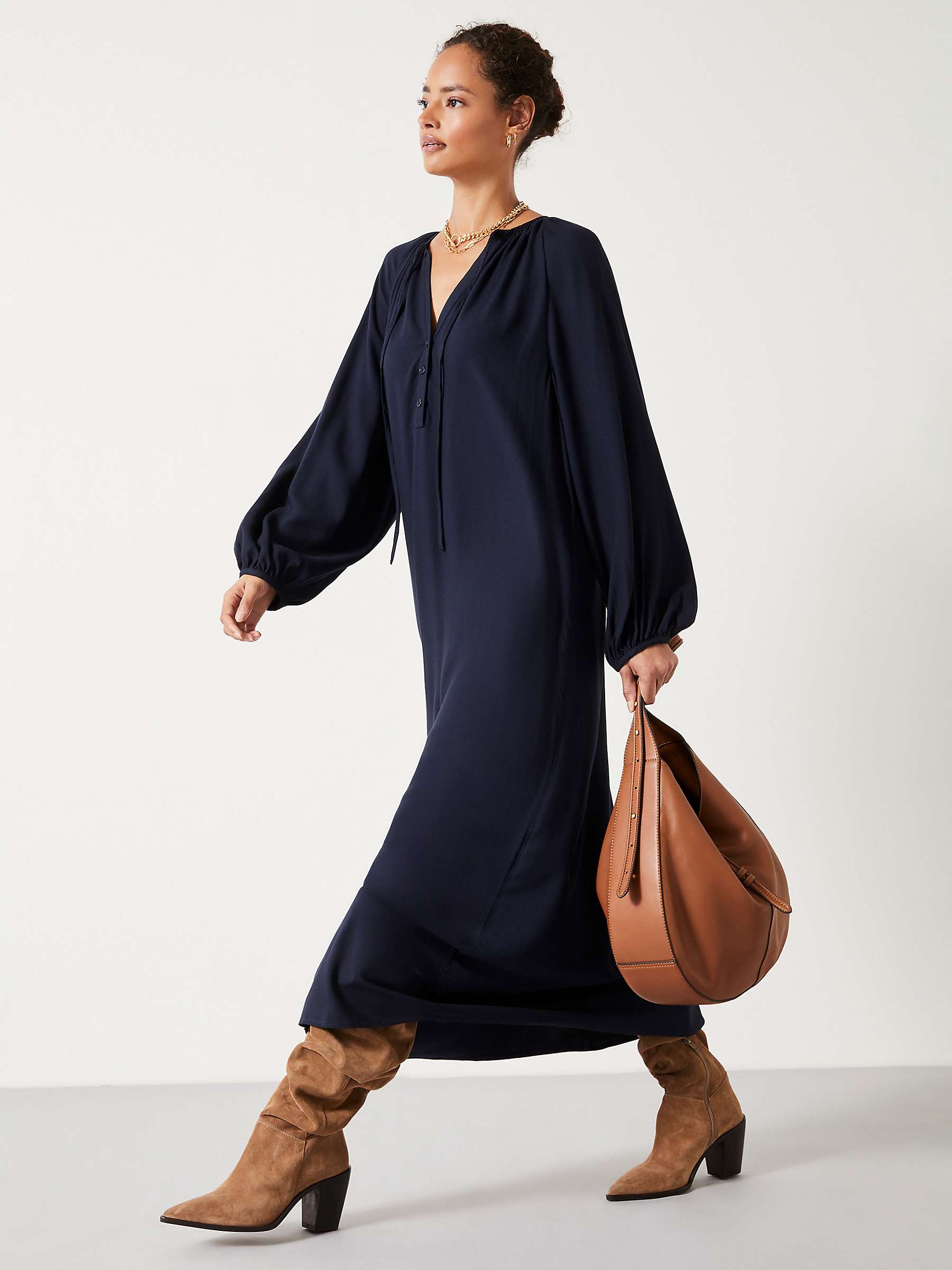 Buy HUSH Leilani Gathered Midi Dress Online at johnlewis.com
