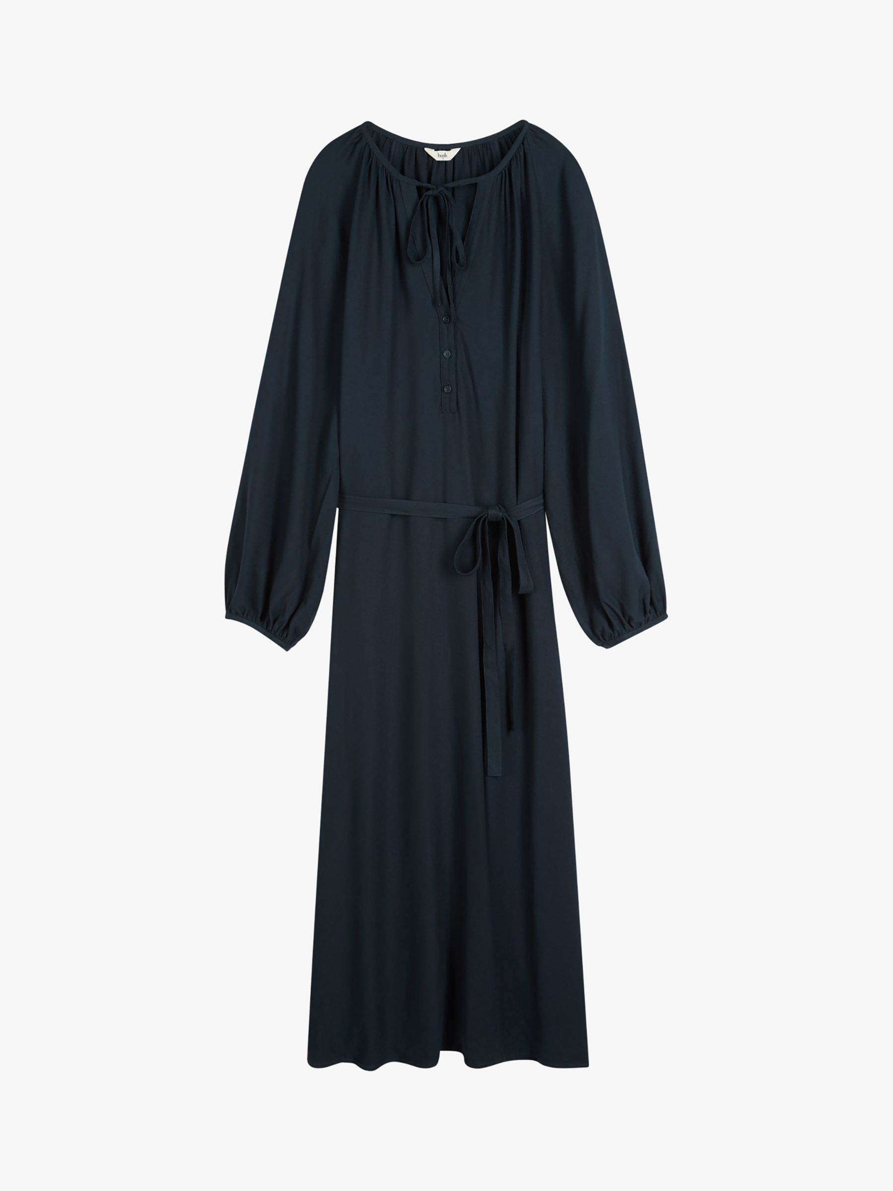 HUSH Ria Denim Dress, Washed Black at John Lewis & Partners