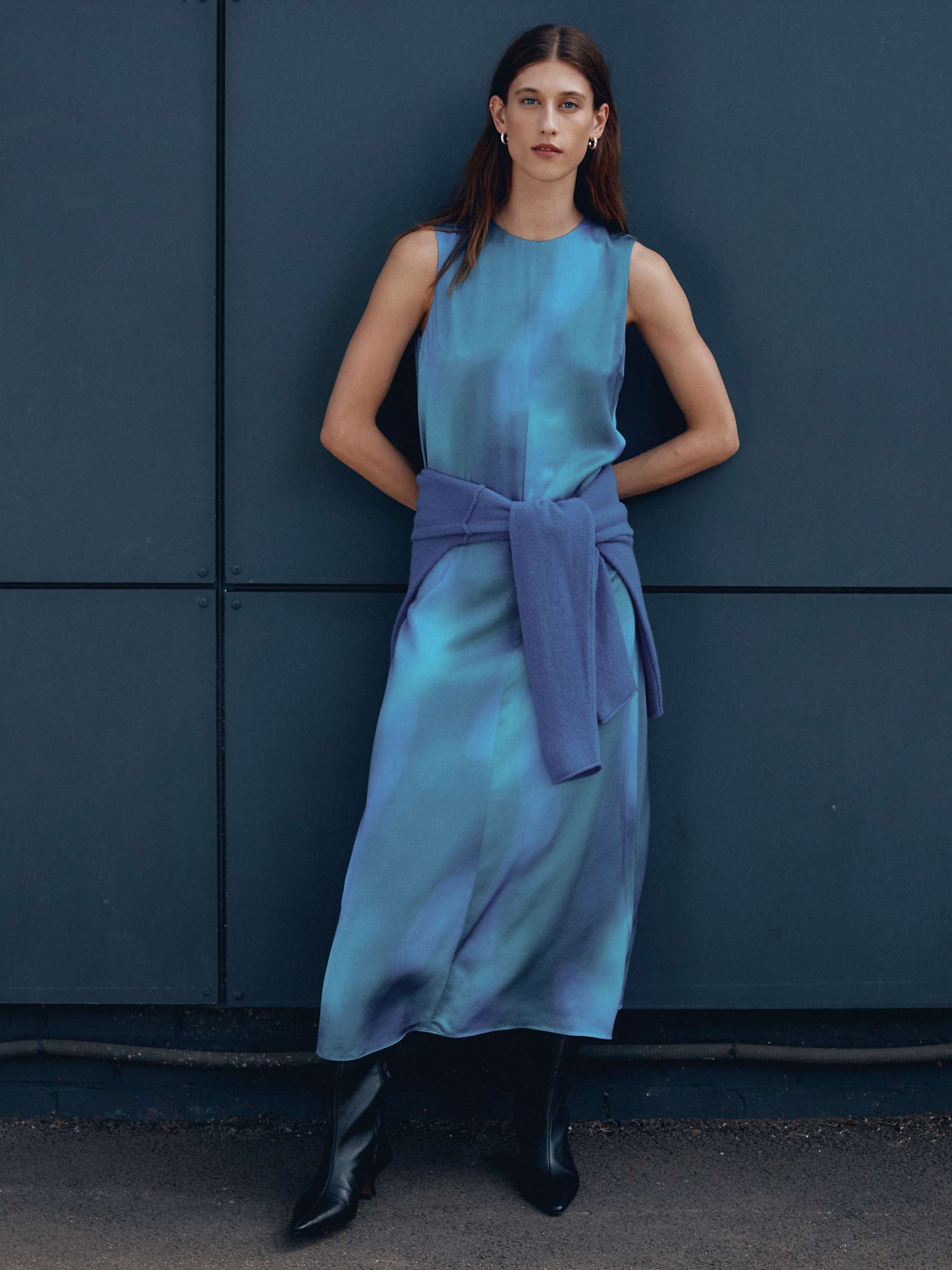 Buy HUSH Jade Ombre Maxi Dress, Blue Colour Wash Online at johnlewis.com