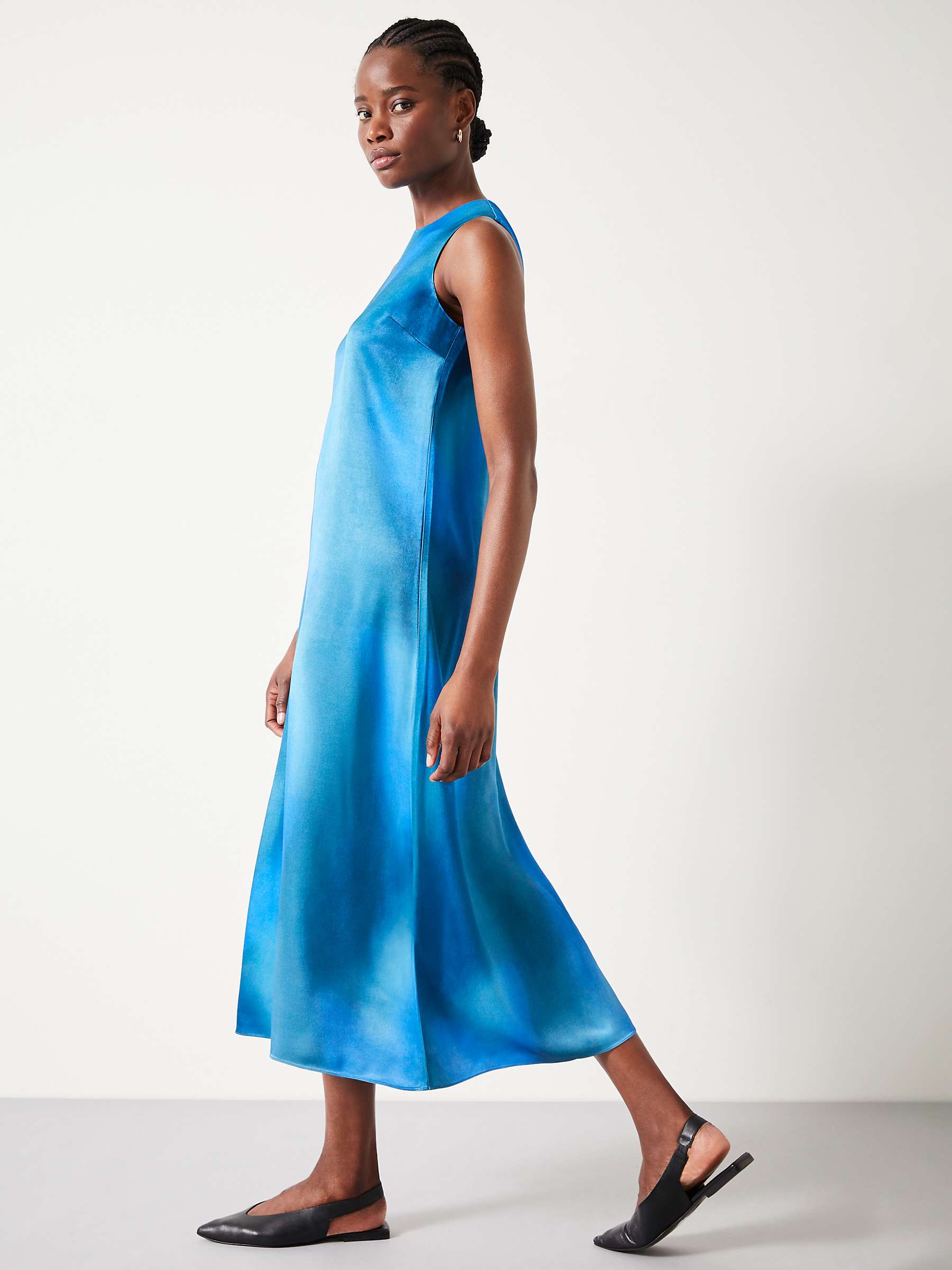 Buy HUSH Jade Ombre Maxi Dress, Blue Colour Wash Online at johnlewis.com