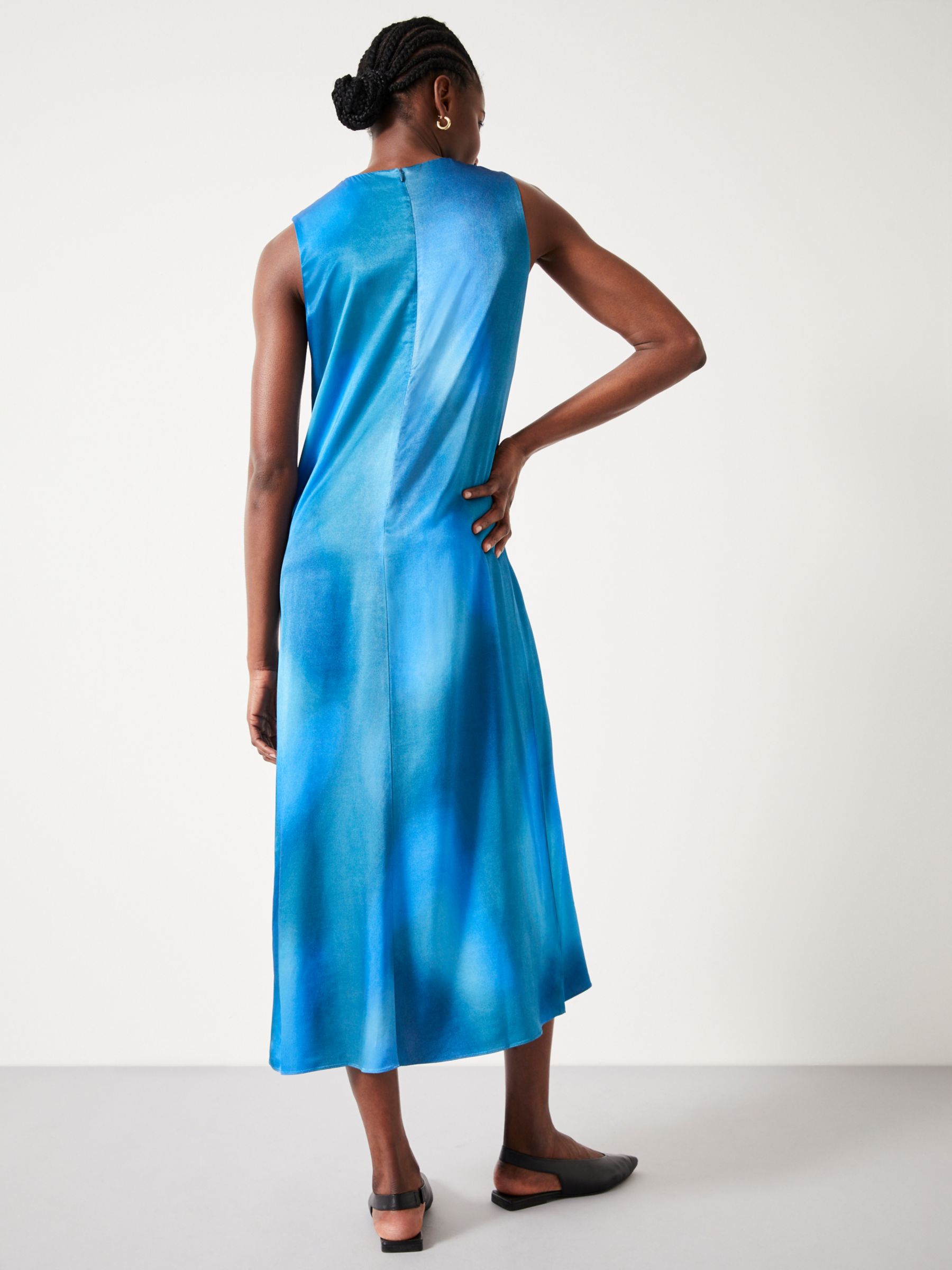 HUSH Jade Ombre Maxi Dress, Blue Colour Wash, 8